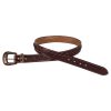 UNISEX WESTERN BELT BASKET TOOLED WITH COPPER ZINC BUCKLE - immagine 2