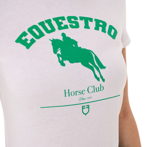 WOMEN'S EQUESTRO JUMPING HORSE CLUB COTTON T-SHIRT - immagine 4