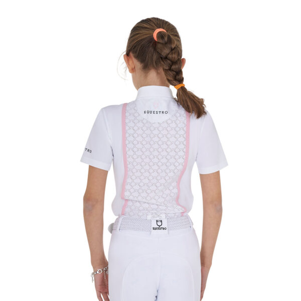 GIRL'S KNIT TAPE COMPETITION POLO SHIRT SS BUTTONS - immagine 3