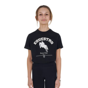 GIRL'S EQUESTRO JUMPING HORSE CLUB COTTON T-SHIRT