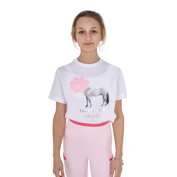 GIRL'S HEAD IN THE CLOUDS COTTON T-SHIRT - immagine 8